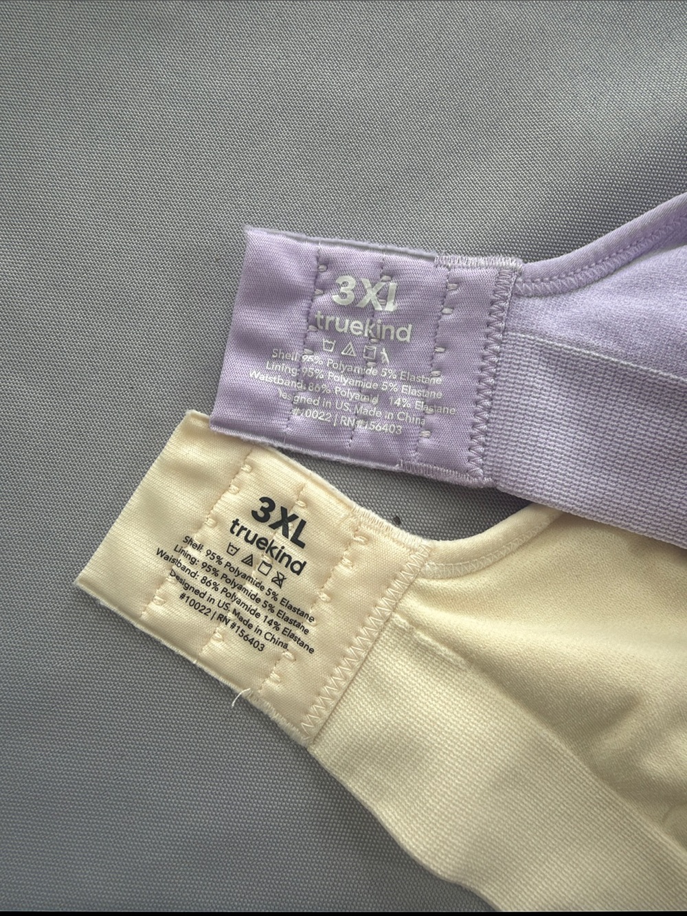 Truekind Bundle of 2 Daily Comfort Wireless Bras size 3X lavender purple & cream - Picture 5 of 7